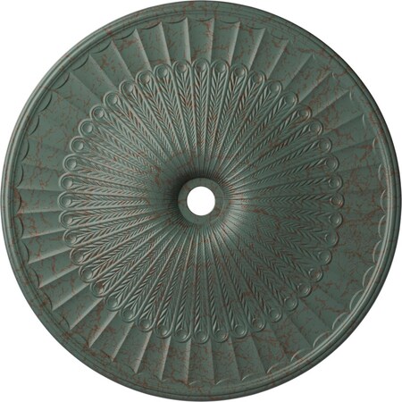 Ekena Millwork Galveston Ceiling Medallion (Canopies up to 5 7/8"), 51"OD x 3 5/8"ID x 3 3/8"P, Cloud Burst Crackle CM51GLCBC